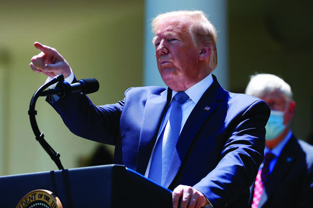 125493814_web1_trump
President Donald Trump is seen speaking in the White House Rose Garden earlier this year. Trump is expected to visit Scranton next week, reports on Wednesday indicated.
AP file photo