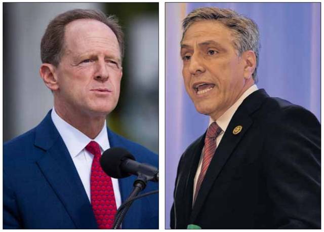 125774728_web1_toomey_barletta
Amid news that Sen. Pat Toomey, left, will not will not seek re-election in 2022, former Rep. Lou Barletta, right, tells the Times Leader that he is strongly considering running for governor of Pennsylvania.
AP, left, Times Leader file, right