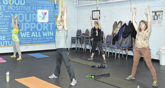 <p>Many Pittston YMCA programs, such as this aeorbics class, are being offered virtually during the COVID shutdown.</p>