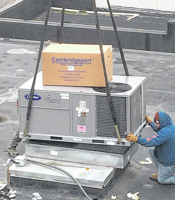 <p>The Greater Pittston YMCA installed a new HVAC unit during the current shutdown that will service the second floor, incluidng the offices and gymnasium.</p>