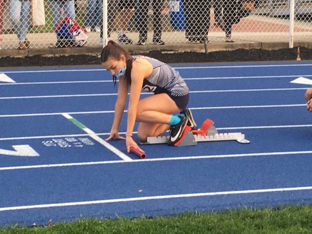 126943793_web1_JORDANLoPresto
Pittston Area sprinter Lauren LoPresto gets set in the starting block during Thursdays Jordan Relays.
Tom Robinson | Sunday Dispatch