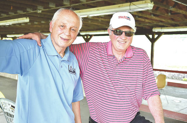 <p>Bocce league friends Jimmy Blandina, left, and Dave Stull, are reunited on the court in 19-months since the 2019 season.</p>
<p>Tony Callaio | For Sunday Dispatch </p>