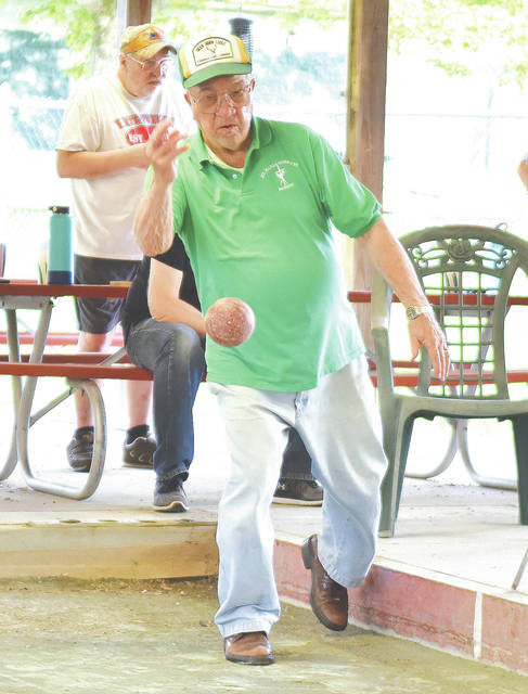 <p>Longtime bocce player Doc Campenella is set for his first roll of the 2021 season.</p>
<p>Tony Callaio | For Sunday Dispatch </p>