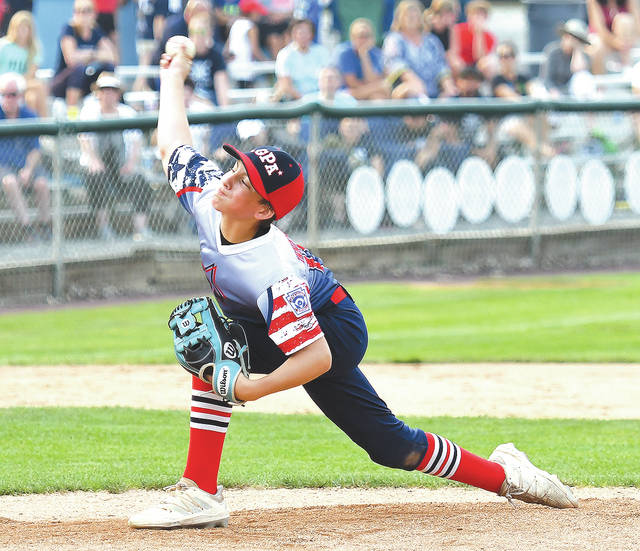 <p>Greater Pittston Area’s starting pitcher Nick Innamorati threw hard before being taken out of the game when he reached his allotted 85 pitches in the game.</p>
<p>Tony Callaio | For Sunday Dispatch</p>