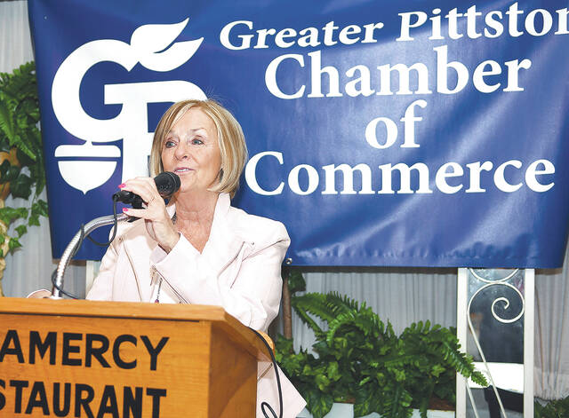 127621698_web1_Pat-Stella-McDonalds-E-copy
Greater Pittston Chamber past President Patricia Stella addresses members during the Mid-Winter Breakfast Meeting in 2017. Stella still serves as an active board member.
Tony Callaio file photo | For Sunday Dispatch