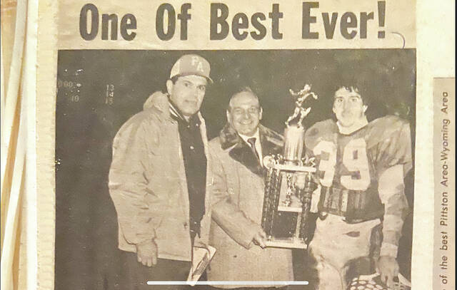 <p>Pictured is a newspaper clipping from a past awarding of the Carmello Falcone MVP Trophy.</p>
<p>Submitted photo</p>