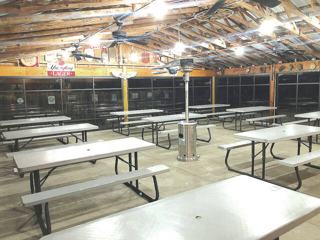 <p>Shown is an interior view of the newly enlcosed pavilion at The American Grill & BBQ. The pavilion is now ready for rental 12 months of the year.</p>
<p>Tony Callaio | For Sunday Dispatch</p>