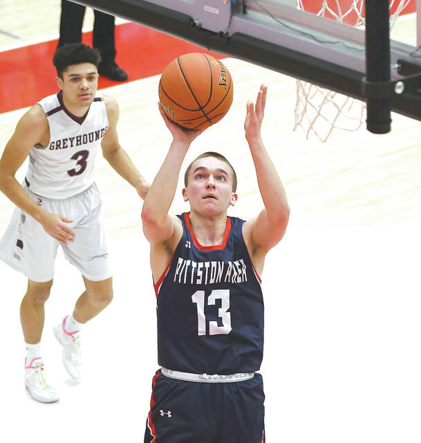 128298807_web1_PA-Shippensburg-5A-playoff-1-copy
Pittston Areas JJ Walsh scores an easy 2-pts. of his 4-pt. first half against PIAA 5A opponent Shippensburg High School at Martz Hall, Pottsville, Friday night.
Tony Callaio | For Times Leader