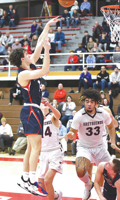 <p>Dominic Jannuzzi lays up a 2-pt. bucket in a loss against Shippensburg High School at Martz Hall, Pottsville, 49-43 in PIAA 5A state playoff action Friday night.</p>
<p>Tony Callaio | For Times Leader</p>