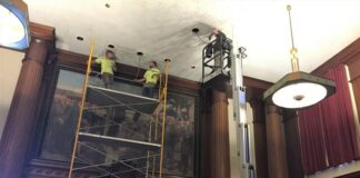 
			
				                                Luzerne County Courthouse courtrooms became more illuminated through a LED lighting project in 2018, but officials say a larger scale restoration project is needed.
                                 Photo courtesy of William McIntosh

			
		
