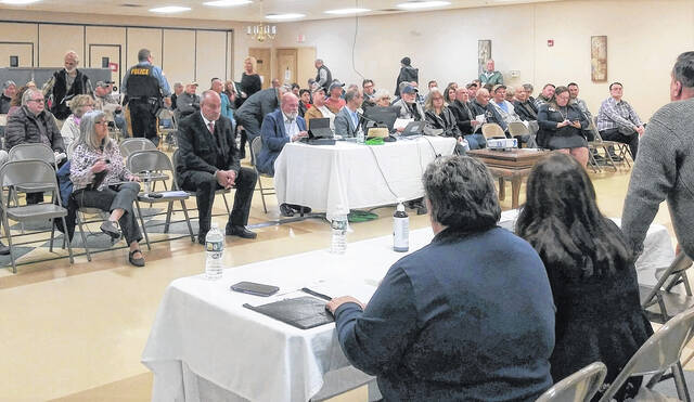 <p>A crowd of White Haven area residents attended an informational rally Thursday night to learn more about the negative effects of an Interstate 80 state toll that would increase traffic through their community.</p>
<p>Jennifer Learn-Andes|Times Leader</p>