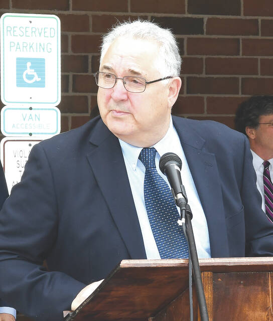 128438621_web1_Dupont-Housing-for-the-Elderly-1-copy
Barry Yohey, Luzerne County Housing Authority executive director, served as master of ceremonies. He noted that when all parties involved in making the Dupont Housing for the Elderly came together, it made a meaingful impact on the community.
Tony Callaio | For Sunday Dispatch