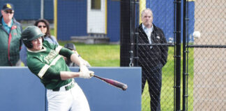 
			
				                                Wyoming Areas Joe Colarusso singles in the second inning on Wednesday.
                                 Tony Callaio | For Times Leader

			
		