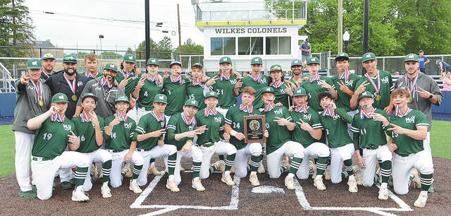 128568684_web1_WA-Dallas-D2-4A-Final-6
The Wyoming Area Warriors pose with their District 2 Class 4A championship medals after defeating Dallas 9-6.
Tony Callaio | For Times Leader