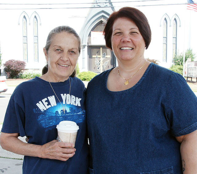 <p>Former occupant of the building, Ron Gitkos of West Side Auto, was unable to attend the grand opening of SK’s Quick Stop convenient mart, but longtime employees Camille O’Keefe, left, and Keri Gitkos Vermac were on hand.</p>
<p>Tony Callaio | For Sunday Dispatch</p>