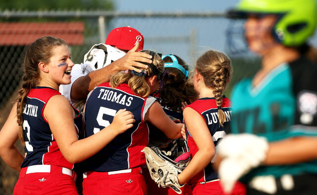 128766963_web1_pa_cw1_faa
The Pittston Area 8-10 softball All-Stars have gone 3-0 as the host team this week at the Little League Eastern Regional Championship. They will have two chances to win the title on Saturday.
Fred Adams | For Times Leader