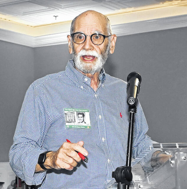 <p>Craig Robertson, Class of ‘65, serving as president of the Board of Directors of the West Pittston High School Alumni Association, opened the fifth West Pittston H.S. all-class reunion at The Banks on Sunday, Sept. 11.</p>
<p>Tony Callaio | For Sunday Dispatch</p>