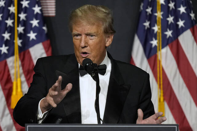 129117404_web1_129117404-cafc11ddde9645faab23908cb21818ec
Former President Donald Trump speaks at Mar-a-Lago Friday, Nov. 18 in Palm Beach, Fla. The Supreme Court has cleared the way for the handover of Trumps tax returns to a congressional committee after a three-year legal fight. The Democratic-controlled House Ways and Means Committee had asked for six years of tax returns for Trump and some of his businesses, from 2015 to 2020. The courts order on Tuesday leaves no legal obstacle in the way.
AP file photo