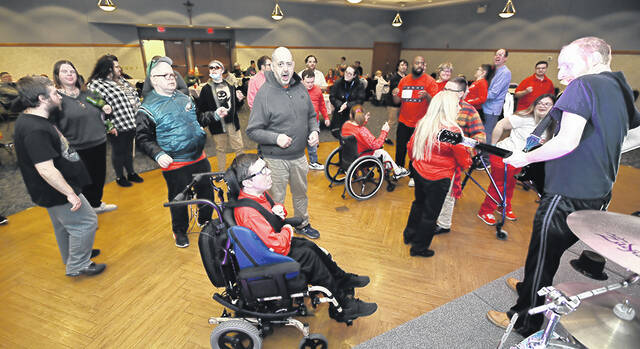 129352047_web1_Victory-Sports-Valentine-3
Participating athletes from the Victory Sports league enjoyed an evening at St. Joseph Marello Hall, Pittston, for the annual Valentine’s party.
Tony Callaio | For Sunday Dispatch