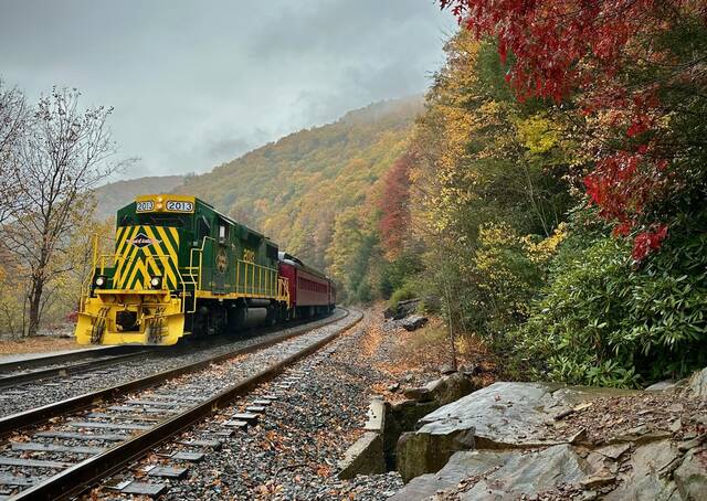 129361835_web1_IMG_6094--2-
A Reading & Northern Railroad (RBMN) train is seen in Lehigh Gorge State Park. RBMN on Tuesday announced that it plans to launch weekend passenger excursions between a new station on North Main Street, Pittston, and Jim Thorpe starting Saturday, May 27.
Courtesy Reading & Northern