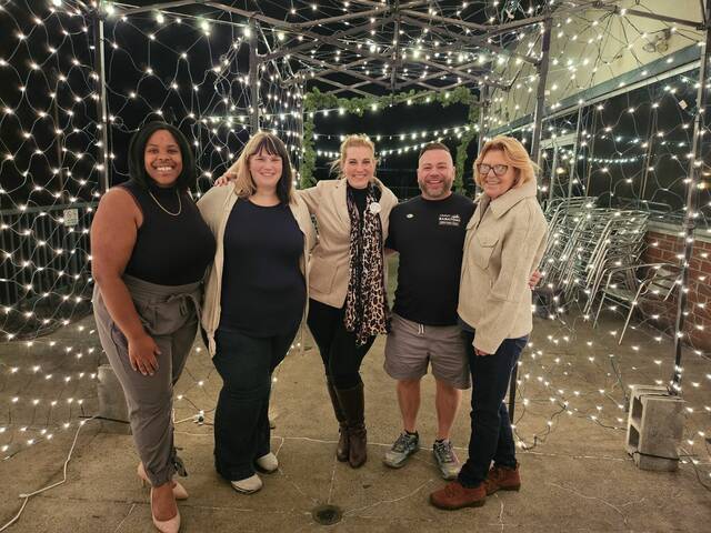 130127298_web1_demcandidates
Five of six Luzerne County Democratic county council contenders gathered at the River Grille in Plains Township on Tuesday night to monitor results. From left, are: Brittany Stephenson, Michelle Rothenbecker, Joanna Bryn Smith, Jimmy Sabatino and Patty Krushnowski. Krushnowski, Stephenson, Bryn Smith and Sabatino won seats, according to unofficial election results.
Hannah Simerson | Times Leader