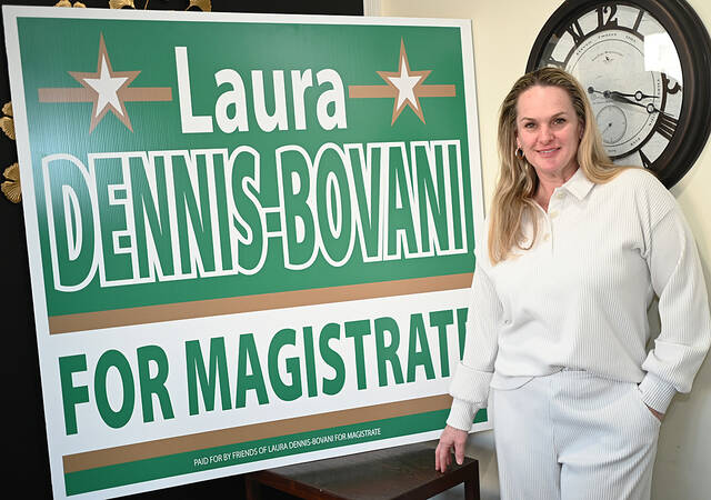 131240892_web1_Laura-Dennis-Magistrate-1
Attorney Laura Dennis-Bovani, West Pittston, has announced her candidacy for Magisterial District Judge in District 11-2-01.
Tony Callaio | For Sunday Dispatch