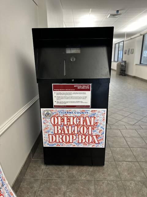 131405898_web1_dropbox
This new mail ballot drop box with innovative security measures may be used in Luzerne Countys Penn Place Building for the May 20 primary election as part of a pilot program, county Election Director Emily Cook announced Monday.
Submitted photo