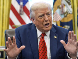 
			
				                                President Donald Trump speaks as he signs executive orders Thursday in the Oval Office of the White House in Washington.
                                 AP Photo

			
		