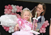
			
				                                5-year-old Harper Debra Armstrong is crowned 2025 Little Miss Cherry Blossom by Gina Malsky, West Pittston Cherry Blossom Festival entertainment coordinator.
                                 Tony Callaio | For Times Leader

			
		