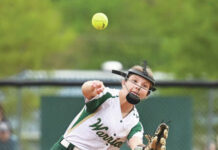 
			
				                                Warrior shortstop Arianna Gaylord fields an infield grounder and tosses to first for a Lake-Lehman out.
                                 Tony Callaio | For Sunday Dispatch

			
		