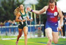 
			
				                                Wyoming Area’s Ella McKernan crosses the finish line second behind the winning Abington Heights team in the Class 3A 3200 Relay final.
                                Wyoming Area’s Ella McKernan, left, finished second in the 800 to qualify for the state championships.
                                 Fred Adams | For Sunday Dispatch

			
		