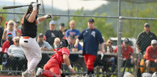 
			
				                                Palmyra’s Julian Meley steals home and is safe on an errant throw to Pittston Area catcher Jake Aftewicz for the go-ahead run in the fifth inning.
                                 Tony Callaio | For Times Leader

			
		