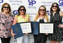 
			
				                                Michelle Mikitish and Brandi Bartush, president and director of operations, respectively, were presented plaques and citations in their name being honored as the 2024 Greater Pittston Co-Person of the Year sponsored by the Sunday Dispatch and Times Leader Media Group. Shown left to right: Diane McGee, Times Leader Advertising director, Mikitish, Bartush, Kelsey Decker, Times Leader sales rep.
                                 Tony Callaio | For Sunday Dispatch

			
		
