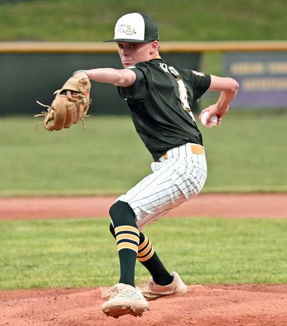 131612980_web1_GWA-Bk-Mt.-American-1
GWA pitcher Dillon Kivak pitched a strong game against Back Mt. American at Jenkins Twp. field on Thursday night.
Tony Callaio | For Sunday Dispatch
