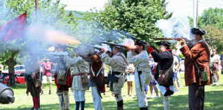
			
				                                Men from the 24th Connecticut Militia presented a volley tribute at the site of the Wyoming Monument as a part of the 247th Anniversary of the Battle of Wyoming.
                                 Tony Calaio | For Sunday Dispatch

			
		
