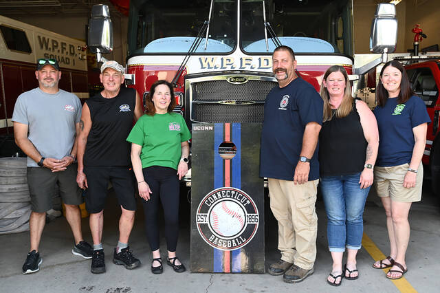 131627444_web1_WP-Fire-Cornhole-Tourney
The West Pittston Fire Department will hold a cornhole tournament on Friday, Aug. 8, at Clubhouse 315. Big Top Rental is the events official sponsor. From left: Mark Farrell and his parents, Mark and Susan Farrell, Big Top Rental; WPFD Chief John Hood; Vicki Hood; and Karen Donati, fundraiser chair.
Tony Callaio | For Sunday Dispatch