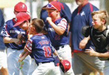 
			
				                                The GPA players celebrate their 4-1 win over Mountain Top on Saturday, July 5.
                                 Fred Adams | For Sunday Dispatch

			
		