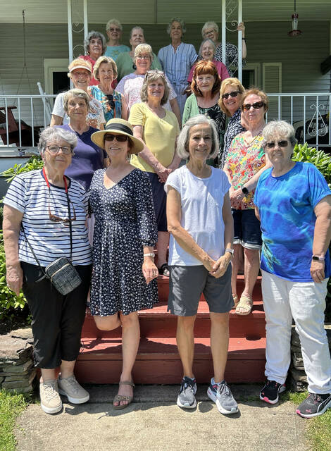 131653119_web1_Project-Donating-Joy-Summer-meeting
From left, first row: Kay Johnstone, Tina Fulginiti, Alysia Alaishuski and Mary Wandel. Second row: Cathy Schweizer and Lisa Guerro; Third row: Jean Kapral, Beth Wandel, Judy Gober and Janet Jones. Fourth row: Marion Yoblonski, Mary Joan Meehan and Ann Wasilavski. Fifth row: Jennie Vesloski, Carol Hobbs, Marianne Hanify, Joanne Giovannini and Fran Moriarty.
Submitted Photo