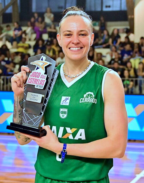 131672034_web1_Hopkins-1-on-1-Trophy
Pittston native Mia Hopkins proudly holds up the 1-on-1 champions trophy she took home during the Brazilian All-Star game.
Submitted photo