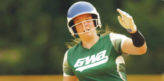 
			
				                                GWA’s Gianna Fattorusso sets to slide into third base after hitting a triple against Cornwall (New York) in the first inning of play at Wilkes University.
                                 Fred Adams | For Times Leader

			
		