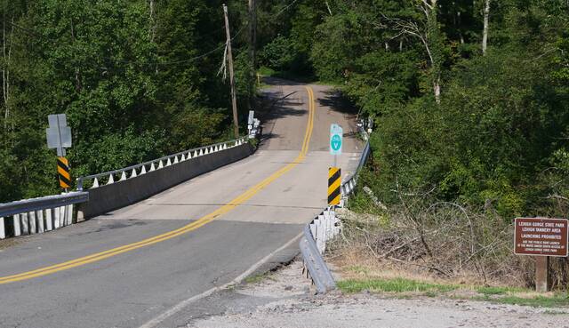 131681028_web1_tannery-bridge
Luzerne and Carbon counties are seeking state funding to repair the Tannery Bridge near White Haven, which is owned by both counties.
Jennifer Learn-Andes | For Times Leader