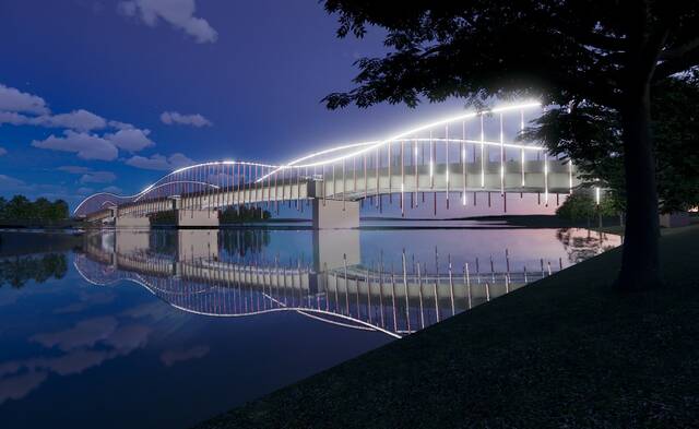 <p>Luzerne County has released drawings showing the proposed new design of the Water Street Bridge linking Pittston and West Pittston.</p>
<p>Submitted Artwork</p>