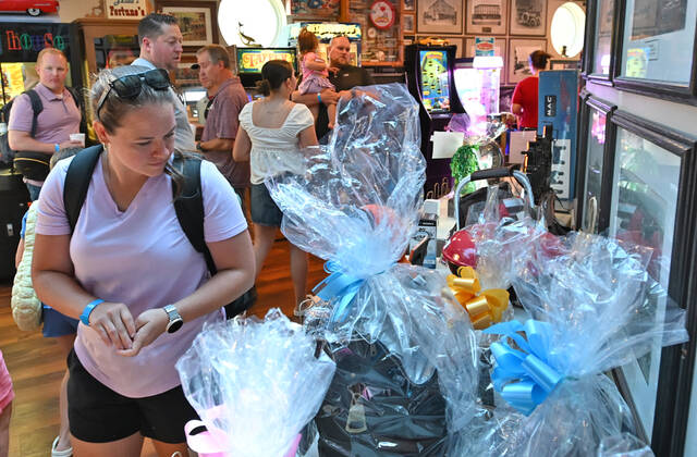 131719335_web1_Dr-Jens-Hope-1
Several dozen raffle baskets were given away during the 12th Dr. Jens Hope at Coopers Seafood, Scranton.
Tony Callaio | For Sunday Dispatch