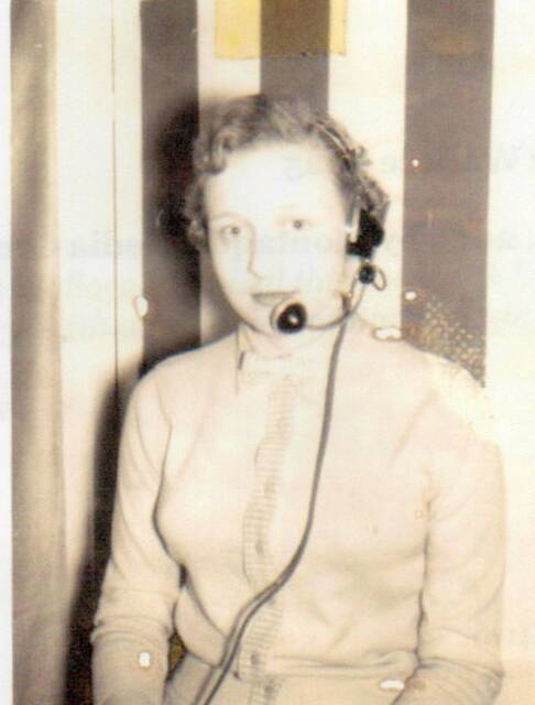 <p>This photo from the cookbook shows Bonnie Ostrowski (later Wallace) in 1957, when she was an operator for the Bell Telephone Co.</p>
<p>Submitted Photo</p>