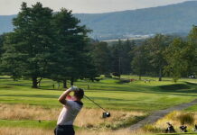 
			
				                                Pittston Area’s Ryan Noone hits a drive down the middle at Valley Country Club in Friday’s win over Hazleton Area.
 
			
		