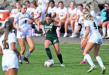 
			
				                                Wyoming Area freshman Kinley Park (4) dribbles her way out of trouble, surrounded by Lake-Lehman defenders.
                                 Tony Callaio | For Sunday Dispatch

			
		