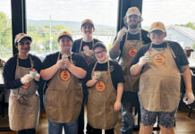 
			
				                                Staff members from Coffee Inclusive/Bake Inclusive display cupcakes from the bakery. Front row, left to right: Riddhi, Rebecca, Ellie, Christina. Back row: Brian and Jaden.
                                 Submitted Photo

			
		