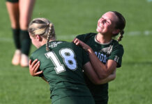 
			
				                                Teagan Meier (18) congratulates Ava Musinski (10) after Musinski scored her second goal on the afternoon at 5:39 left in the first half against Lake-Lehman. Tony Callaio | For Sunday Dispatch
                                 Tony Callaio | For Times Leader

			
		