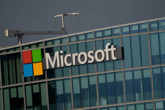 131862990_web1_131862990-854774cf9b364891866cd6ddbab5fb0e
FILE - The logo of Microsoft is seen outside its French headquarters in Issy-les-Moulineaux, outside Paris on May 13, 2024. (AP Photo/Thibault Camus, File)
AP File Photo