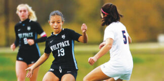 
			
				                                Wilkes-Barre Area’s Sara Marin Orozco passes the ball past Pittston Area’s Nadia Rawhouser during the second half.
                                 Fred Adams | For Times Leader

			
		
